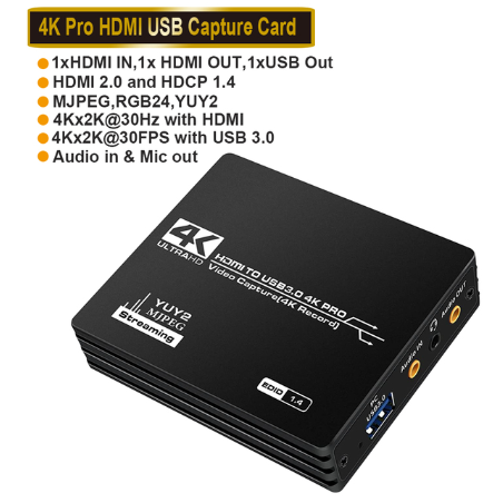Video Capturadora Hdmi 4k Usb 3.0 60fps, Streaming Colombia
